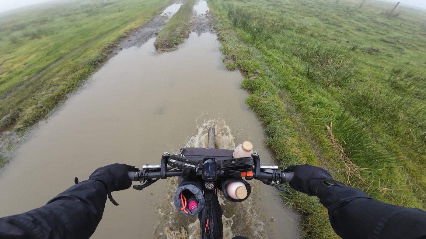 From this puddle onwards, both feet were saturated