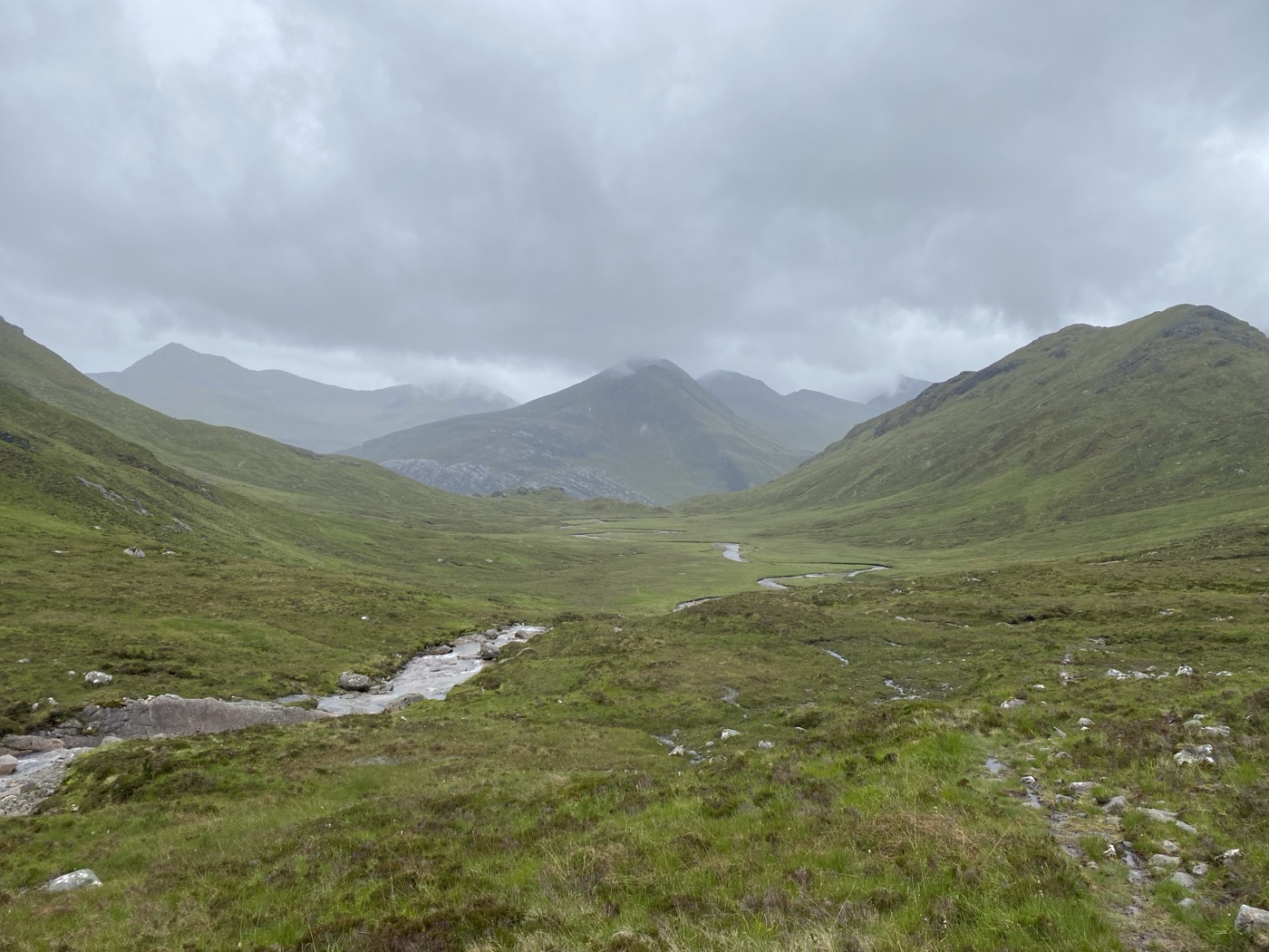 Despite my tiredness I couldn’t not appreciate these views. Looking back over what I initially thought would be a perfect area to camp, but in hindsight it was obvious that it was absolutely soaked with water