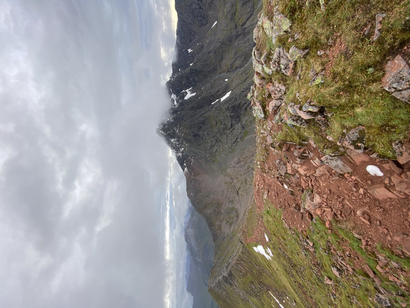 Meeting the main CMD arete and my first proper view of Ben Nevis.