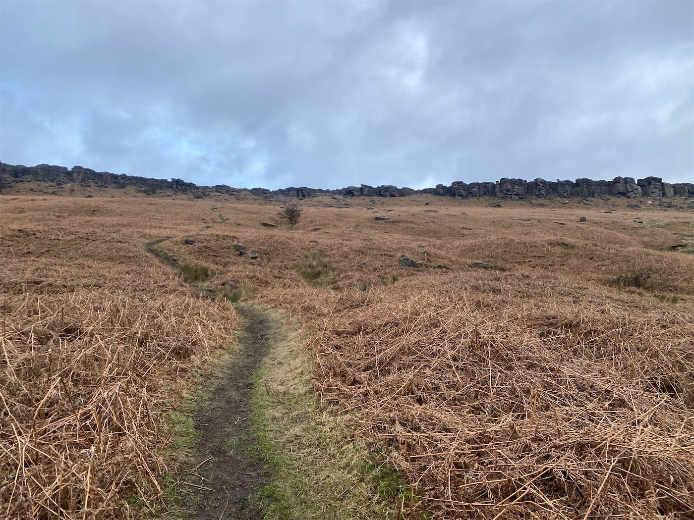 First peek of Stanage Edge, though this turned out not to be the footpath