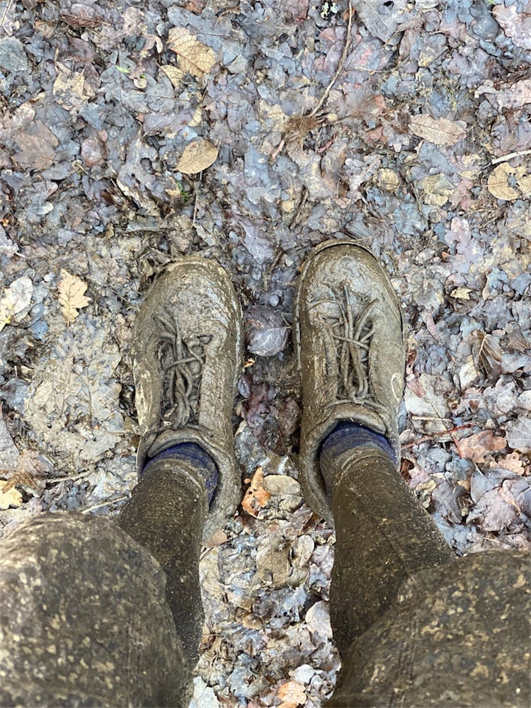 Wet and muddy on the outside but warm and dry underneath